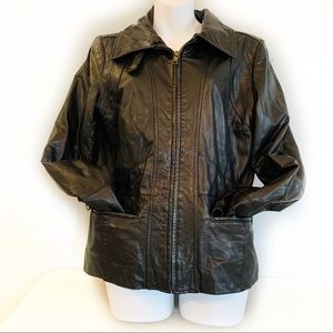Women's Black Leather Jacket